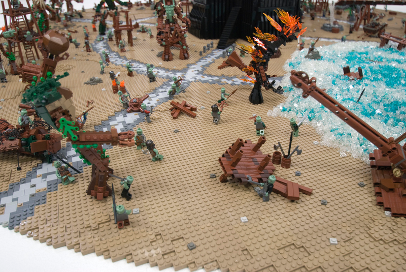 Illustration for article titled The Battle of Isengard from Lord of the Rings, depicted in 22,000 LEGO bricks